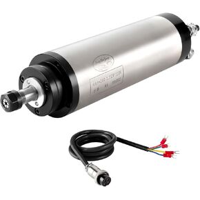 High Precision 110V 1.5KW Water Cooled Spindle Motor VFD Kit, Ceramic Bearings, Upgraded Copper Rotor, Low Runout off, Superior Cooling, Stable Performance for CNC Router Machines