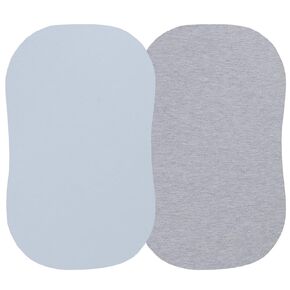 100% Organic Cotton Bassinet Sheets Compatiable with All Halo Bassinest, 2 Pack Jersey Knit Fitted Sheet for Baby Boy and Girl, Olive and Sage