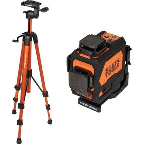 Klein Tools 93PLL Self-Leveling Laser Level, Green 3x360-Deg Planes, Rechargeable Battery, Magnetic Mount, Class II Laser (≤1mW @ 510-530nm)