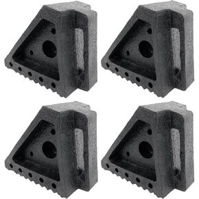 Solid Heavy Duty Rubber Wheel Chocks 2 Packs, Premium Chock for Car, Travel Trailers, RV, Truck, and ATV(2 pcs, Black) 8" x 4" x 6"