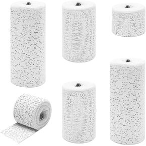 6 Pack Plaster Cloth Rolls Mixed Size, Pletpet Plaster Gauze Rolls White Plaster Cloth Gauze Bandages Rolls Belly Casting Plaster Gauze Bandage for Crafts Bulk, Body Casting and Art Project