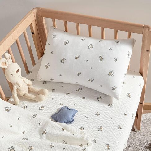 Jellymoni 2 Pack Muslin Toddler Pillowcase for 13x18 Palow و 100 ٪ Cotton Baby Baby Case Cover for Bed و Stodler Cot and Travel و Soft and Breatable Kids WideCase و No Pillow in Kuwait