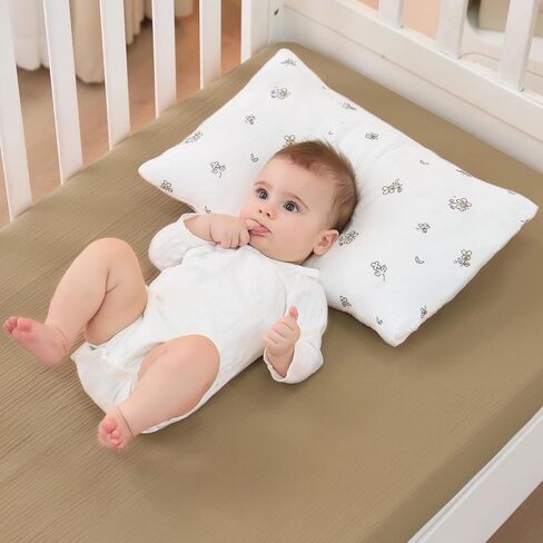 Jellymoni 2 Pack Muslin Toddler Pillowcase for 13x18 Palow و 100 ٪ Cotton Baby Baby Case Cover for Bed و Stodler Cot and Travel و Soft and Breatable Kids WideCase و No Pillow in Kuwait