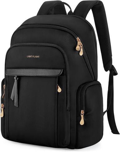 LIGHT FLIGHT Laptop Backpack for Women, 15.6 Inch Work Bag Business Backpack with USB Charging Hole, Water Resistant Travel Bags Casual Daypacks for College, Large Backpacks for Travel, Champagne in Saudi Arabia