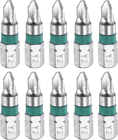 HARFINGTON 10pcs Y Type Screwdriver Bit Y1 1/4" Hex Shank 25mm/1" Length Magnetic Y Shape Hex Bits S2 Steel Electric Screw Driver Bit in Kuwait