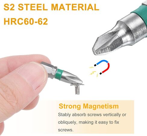 HARFINGTON 10pcs Y Type Screwdriver Bit Y1 1/4" Hex Shank 25mm/1" Length Magnetic Y Shape Hex Bits S2 Steel Electric Screw Driver Bit in Kuwait
