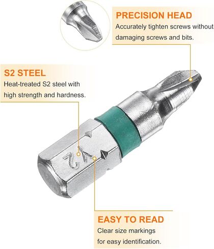 HARFINGTON 10pcs Y Type Screwdriver Bit Y1 1/4" Hex Shank 25mm/1" Length Magnetic Y Shape Hex Bits S2 Steel Electric Screw Driver Bit in Kuwait