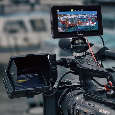 Camera Monitor, 2000nits Ultra-Bright 5.5 Inch Touch Control Screen with HDMI 2.0 3G-SDI Input Output LANC 3D-LUT Waveform Histogram, HT5S in Kuwait