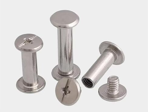 100 Set M4 Chicago Binding Post Screw Assorted Kit Metal Nail Rivet Chicago Button for DIY Leather Decoration Bookbinding(Silvery 1/4 5/16 3/8 Inches) in Saudi Arabia
