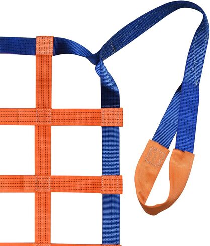 4.92' x 4.92' Cargo Lifting Nets -Lifting Straps for Hoist - Flat Polyester Sling Hoisting Net - Lifting Net Straps - Cargo Hanging Net - for Loading and Unloading Cargo - Max. Load Capacity: 1100lbs in Kuwait