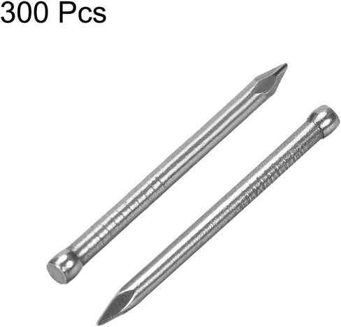 Uxcell التشطيب الأظافر الأجهزة محرك اليد الكربون الصلب مسمار 25mm 1 بوصة 300pcs in Kuwait