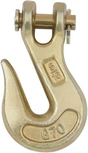 منتجات Mytee 10 عبوات 3/8 Clevis Grab Hooks درجة 70 لسلسلة سحب هادم - 6,600 WLL سبائك فولاذية مزورة G70 شديدة التحمل 3/8 خطافات سلسلة لشاحنة مقطورة سحب سلسلة النقل in Saudi Arabia
