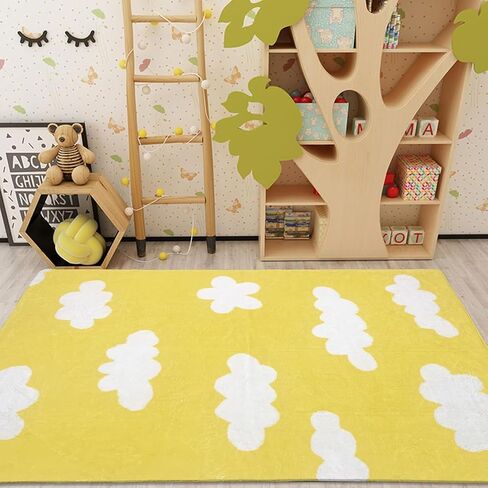 USTIDE Pink Hopscotch Number Counting Activity Educational Learning Area Rug Soft Floor Carpet for Bedroom Playroom Nursery Children Crawling Rectangle Play Mat,5x7ft in Kuwait