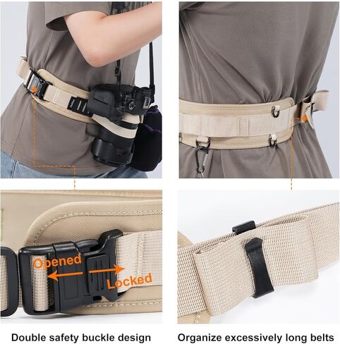 Cwatcun Multi-Function Camera Waist Belt, Outdoor Breathable Adjustable Camera Waist Strap for Photography Accessories in Kuwait