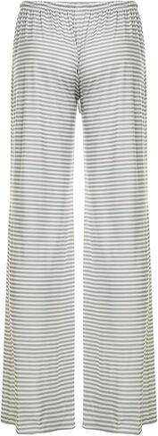 Women's Comfy Pajama Pants Loose Casual Drawstring Lounge Pants Striped Print Stretch Wide Leg Pantss in Saudi Arabia