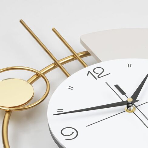 Modern Wall Clock for Living Room Decor Large Decorative Black Wall Clock with Pendulum Battery Operated Non Ticking for Kitchen Bedroom Office 23 Inch Big Metal Silent Quartz Wall Clock in Saudi Arabia