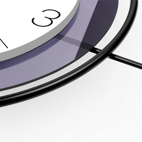ساعة حائط حديثة لديكور غرفة المعيشة، ساعة حائط سوداء كبيرة مزخرفة مع بطارية بندول تعمل غير موقوتة للمطبخ وغرفة النوم والمكتب 23 بوصة ساعة حائط كوارتز معدنية كبيرة صامتة in Kuwait