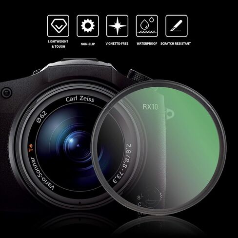 WalkingWay 55mm Black Diffusion 1/2 Filter Mist Dreamy Cinematic Effect Filter with Ultra Slim and Multicoating Optical Glass for Video/Vlog/Portrait Photography in Kuwait