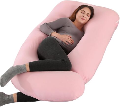 Pregnancy Pillow, Full Body Maternity Pillow 57 inch, with Removable Washable Cover - Sleep Support for Legs, Back, Neck, Shoulder, HIPS, Belly for Pregnent Women, Velvet (Coal-Black) in Saudi Arabia