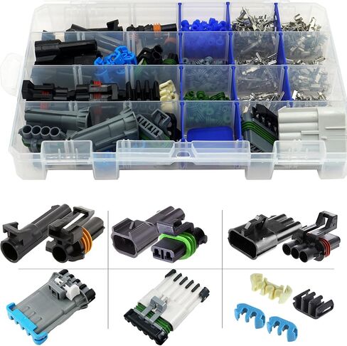 2-Pack, 30Amp (3-PIN) Metri-Pack Waterproof Connector Terminals and Seals 10-12 AWG in Saudi Arabia