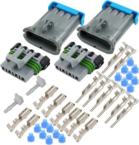 2-Pack, 30Amp (3-PIN) Metri-Pack Waterproof Connector Terminals and Seals 10-12 AWG in Saudi Arabia