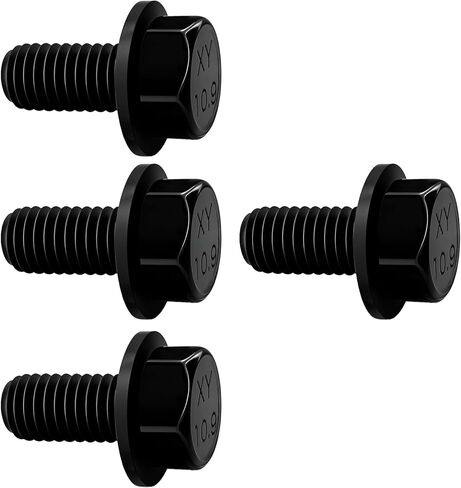8PCS Top Front Skid Plate Bolts, 12mm Top Flanged Hexagon Screws, Upgraded 2-in-1 Top Bolt and Gasket Metric Flanged Bolts Car Accessories Compatible with T-oyota, Strong Anti-Slip in Kuwait