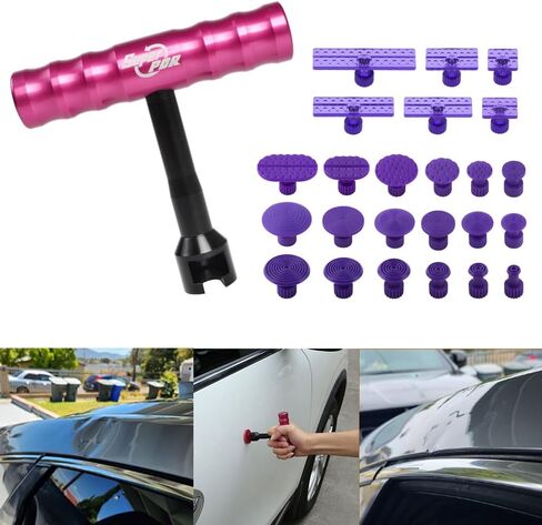 PDR Dent Remover Tool Kit for Cars, Dent Puller Painless Dent Removal Kit, Blue Dent Lifter, Hot Glue Gun, Bridge Puller, Adhesive Remover, Upgrade Blue Glue Tabs for Small and Large Dent Repair in Saudi Arabia