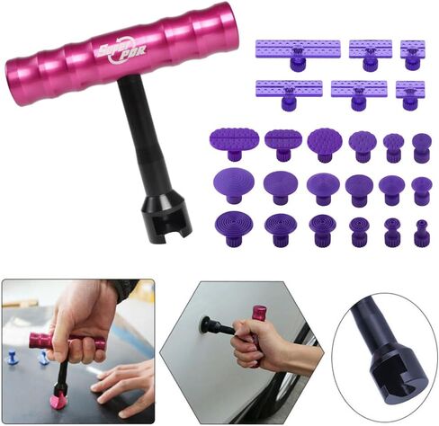 PDR Dent Remover Tool Kit for Cars, Dent Puller Painless Dent Removal Kit, Blue Dent Lifter, Hot Glue Gun, Bridge Puller, Adhesive Remover, Upgrade Blue Glue Tabs for Small and Large Dent Repair in Saudi Arabia
