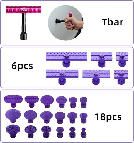 PDR Dent Remover Tool Kit for Cars, Dent Puller Painless Dent Removal Kit, Blue Dent Lifter, Hot Glue Gun, Bridge Puller, Adhesive Remover, Upgrade Blue Glue Tabs for Small and Large Dent Repair in Saudi Arabia