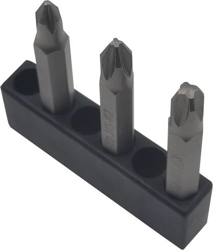 6Pcs 50mm JIS Screwdriver Bit Set with Magnetic Tip,1/4 Hex Shank, S2 Alloy Steel & 6-Hole Storage Strip-erfect for Japanese Motorcycles, Cars，Bicycle & Equipment (JIS #1x2#2x2#3x2) in Kuwait