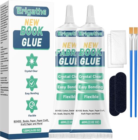 Book Glue, Book Binding Glue, Clear Glue for Book Repair and Bonding, Envelopes, Postcards, Paper Craft Greeting Cards, Invitations and Crafts DIY in Saudi Arabia