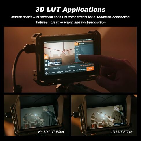 VILTROX DC-X2 6" Camera Field Monitors DCX2 for DSLR Touchscreen External Monitor 4k 2000nits X2 Monitor for Sony Canon Nikon 3D LUT 1920x1080 IPS with Sunshield 2200 MAh Battery in Kuwait