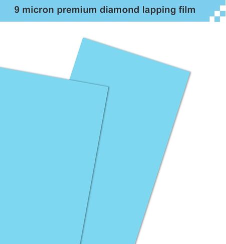 Diamond Lapping Microfinishing Film 15 Micron 3 x 8 inch, Diamond Lapping Film with PSA Backing, for Polishing Automotive Finish, Optical Fiber Connector and Sharpening Kinfe(2 Pack) in Kuwait