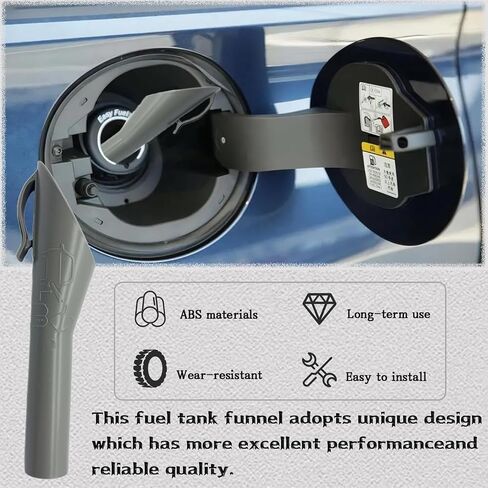 8U5Z17B068B Fuel Filter Funnel Tube for Ford Focus Mercury Lincoln, Funnels Automotive Fuel Filling Tank Supply Gas Cap Funnel Tube White/Gray Spout 8U5A-17B068-AD, 1782177, 1833948 (White) in Saudi Arabia