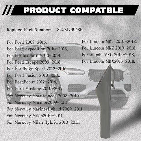 8U5Z17B068B Fuel Filter Funnel Tube for Ford Focus Mercury Lincoln, Funnels Automotive Fuel Filling Tank Supply Gas Cap Funnel Tube White/Gray Spout 8U5A-17B068-AD, 1782177, 1833948 (White) in Saudi Arabia