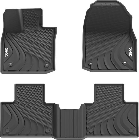 3W Floor Mats for Lexus GX460 2014-2023 (only for 7 seat),TPE All Weather Custom Fit Floor Liner 1st,2nd&3rd Rows Car Mats, Black in Kuwait