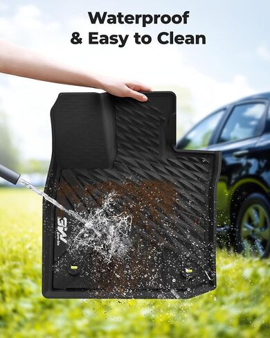 3W Floor Mats for Lexus GX460 2014-2023 (only for 7 seat),TPE All Weather Custom Fit Floor Liner 1st,2nd&3rd Rows Car Mats, Black in Kuwait