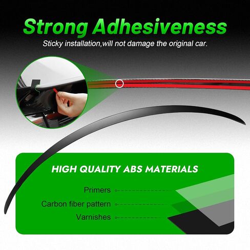 Real Carbon Fiber Spoiler for Tesla Model Y 2024-2020 Rear Lip Trunk Matte Spoiler for 2024-2020 Tesla Model Y Accessories Matte Carbon Fiber in Saudi Arabia