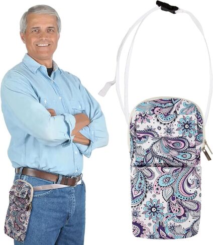 Nephrostomy Tube and Drainage Bag Cover with Adjustable Waist Strap & Catheter Pipe Cover for Nephrostomy Outer Bag Holder(Black) in Saudi Arabia