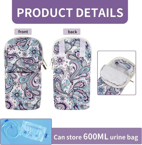 Nephrostomy Tube and Drainage Bag Cover with Adjustable Waist Strap & Catheter Pipe Cover for Nephrostomy Outer Bag Holder(Black) in Saudi Arabia