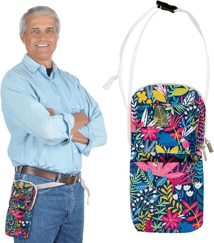 Nephrostomy Tube and Drainage Bag Cover with Adjustable Waist Strap & Catheter Pipe Cover for Nephrostomy Outer Bag Holder(Black) in Saudi Arabia