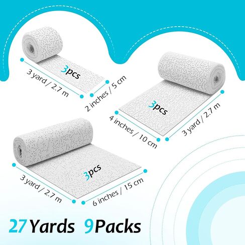 6 Pack Plaster Cloth Rolls Mixed Size, Pletpet Plaster Gauze Rolls White Plaster Cloth Gauze Bandages Rolls Belly Casting Plaster Gauze Bandage for Crafts Bulk, Body Casting and Art Project in Saudi Arabia