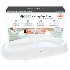 Upseat Baby Changing Pad, Non-Slip Grippy Design, Premium Cushioned Foam, Contoured for Comfort, Waterproof and Easy-to-Clean, Liquid-Resistant (Pink)