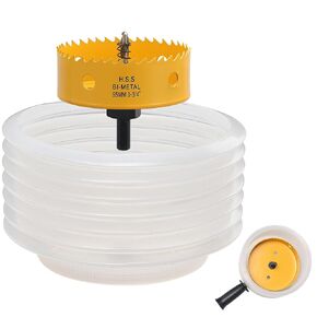 6-1/8 Inch Hole Saw for Recessed Lights, 6-1/8 Hole Saw with Dust Bowl for Recessed Lighting, Bi-Metal Hole Cutter Kit for Wood, Metal, Plastic, and Drywall
