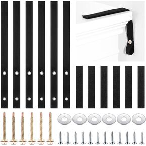 Oudain 6 Sets Anti Tip Furniture Straps Furniture Anchors Furniture Wall Anchor Straps for Pet Proofing 500 Pound Nylon Strap Furniture Anchor for Home Dresser, Shelves, Bookcase, TV(White)