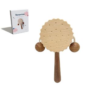 Wooden Baby Toys Set – Koala Rattle, Taxi Car & Spin Drum | Safe, Organic, Ideal Kids' Gift | Montessori Wooden Toy Bundle