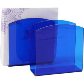 Dino74 Clear Acrylic Napkin Holder (set of 2) - 5x5 Modern Crystal Freestanding Tissue Towel Dispenser Organizer for Kitchen Countertop, Room Décor, Bathroom, Dining or Restaurant
