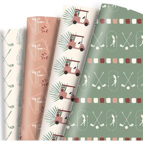 Vnaaem Baby Girl Wrapping Paper 8 Pc Pink Baby Moon Star Pattern for Kids Girls Baby Shower Birthday Holiday 19.6 X27.8Inch