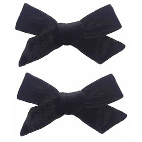 2Pcs Girls Velvet Bow Hair Clips 4 Inch Hair Bow Alligator Clips Hair Barrettes Hair Accessories for Baby Girls Kids (Grape Purple)