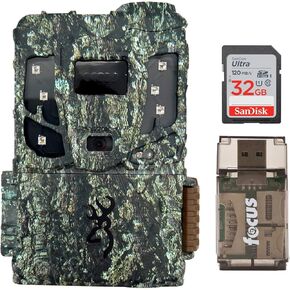 Browning 4PK Pro Scout Max Extreme HD Cellular Trail Camera Bundle with 32GB Memory Card, and Reader (9 Items)